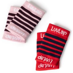 LuvLap Baby Elbow Guards for Crawling Babies, Pink Burgandy & Red-Navy Blue, 2 Pairs, Anti Slip Elbow pad for Toddler / Infant Upto 2 Years Age - Soft Fabric & Comfortable, Anti slip & Anti Skid-35