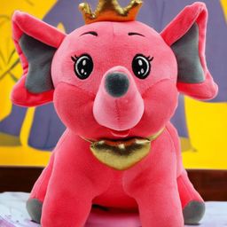 Puchu Toys Velvet Crown Elephant Stuffed Soft Plush Toy - 30 cm-image-50