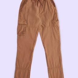Pantaloons Junior Solid Trousers - Rust Brown-3
