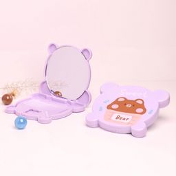 THE LITTLE LOOKERS Comb and Mirror Set with Soft Bristles and Rounded Tips for Baby's Sensitive Skin/Hair Care | Grooming Accessories | Comb Set for Newborns/Babies/Kids/Toddlers (Round-Purple)-picture-24