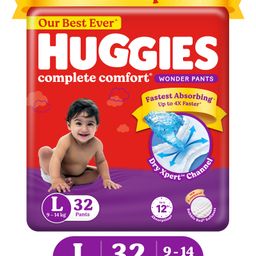 Huggies Complete Comfort Wonder Pant Style Diaper Size Large - 32 Diapers-16