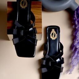 Shoetopia Abstract Designed Sandals - Black-image-90