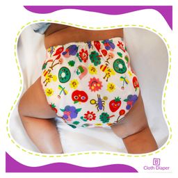Bembika Reusable Cloth Diaper Without Insert Pack of 4  Multicolour image 2