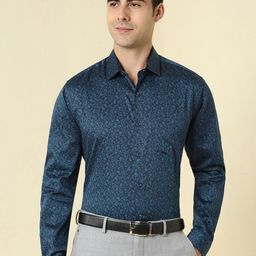 Allen Solly Floral Printed Spread Collar Slim Fit Formal Cotton Shirt-image-83