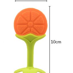 Enorme Silicone Orange Fruit Shape Teether With Key Teether - Multicolour image 4