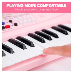 Fiddlerz 37 Key Piano Keyboard Toy with Power Option, Recording and Mic, Electronic Piano Keyboard Multi-Function Portable Piano Keyboard - Pink image 5