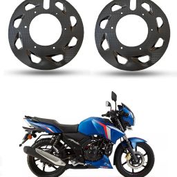 Carbon Pattern Pro Bike Disc Wheel Cover 17 Inch(Pack of 2)Tvs Apache RTR 160 Wheel Cover For NA NA-image-4