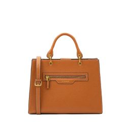 MIRAGGIO Women Orange Shelby Satchel (L)-picture-8