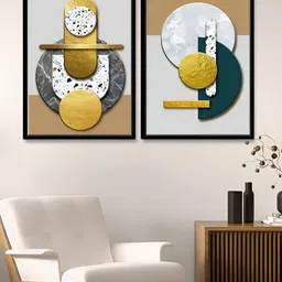 Myntra Elegant Homes Blue & Grey 2 Piece Canvas Other Wall Paintings-image-34