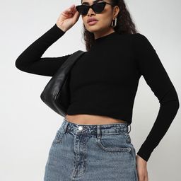 R&B Women High Neck Crop Top-image-88