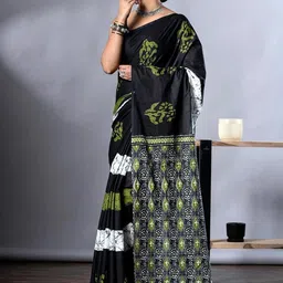 Lovwear Green Pure Cotton Sarees-picture-16