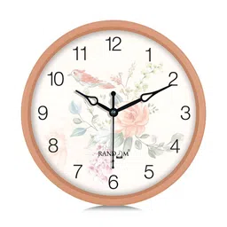 RANDOM Orange & White Printed Traditional Wall Clock-26