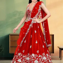 F Plus Fashion Pink Net Lehenga Choli-picture-34