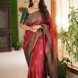 PAYAL CREATION Woven Design Zari Banarasi Saree-image-2