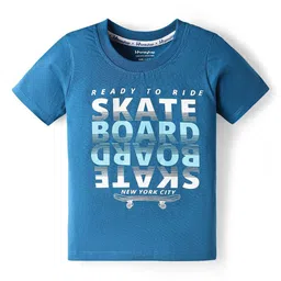 Honeyhap Boys Pack of 2 Typography Printed Bio Finish Round Neck Cotton T-shirts-picture-30