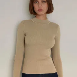Moda Rapido Women High Neck Slim Fit T-shirt-picture-25