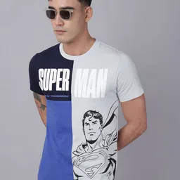 Free Authority Men Superman Graphic Printed Round Neck Cotton T-shirt-picture-31