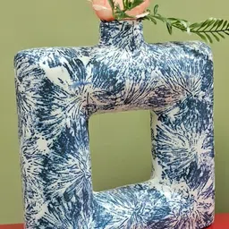 Kraftlik Handicraft Blue Ceramic Vase-picture-49