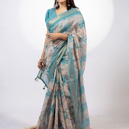 KALINI Floral Printed Zari Saree-picture-40