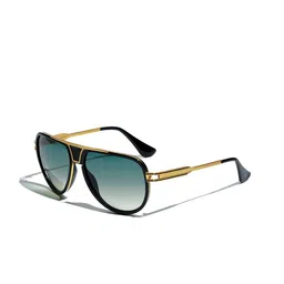 Vintage Unisex Aviator Sunglasses with UV Protected Lens Basel Col 282-Black-54