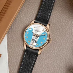 DOUBLERUN Men Dial & Leather Straps Analogue Multi Function Watch H05N10017-2