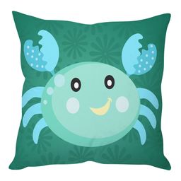 Stybuzz Crab Cartoon Cushion Cover - Green And Blue-image-10