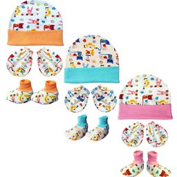 Brandonn Cap Mittens & Booties Set Multi Print Multicolor  -  Diameter 12 cm-picture-15