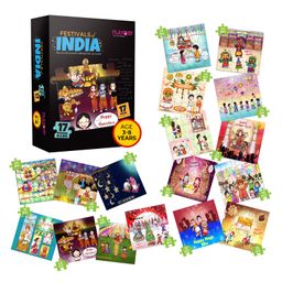 Playqid Festivals of India Puzzle Set of 17 - Total 595 Pieces-3