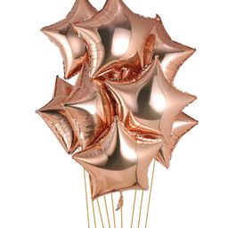 Party Propz Star Foil Balloons Rose Gold - Pack of 10-27