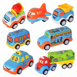 VWorld Enterprise Unbreakable Pull Back Car Toys Pack Of 7 - Multicolor-26