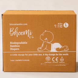 Bhoomi & Co Bio-Degradable Bamboo Baby Diapers Large - 90 Pieces-image-20