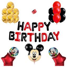 Shopperskar Mickey Mouse Theme Birthday Balloon Decor Kit Multicolour - Pack of 49-4
