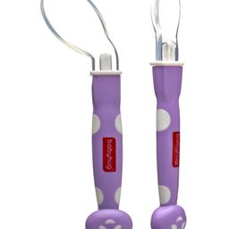 Babyhug Panda Silicone Tip Spoon Set of 2 - Purple-16