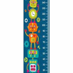 WENS Robots Wall Height Chart  - Blue-1