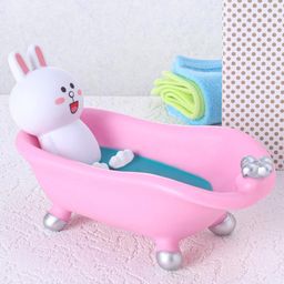 Babyhug Bathtub Shape Soap Dish Kitty Design - Pink-13