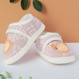 Baby Moo Happy Snail Booties - Purple-25