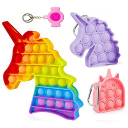 FunBlast Pop Bubble Stress Relieving Silicone Pop It Fidget Toy Keychain Pack of 4 (Colour May Vary)-13