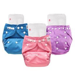 Babyhug Washable & Reusable Cloth Diaper with Inserts - Pack of 3-10