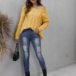 StyleCast Women Cable Knit Pullover-image-19