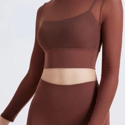 HIGH BUY Choker Neck Net Crop Top-picture-55