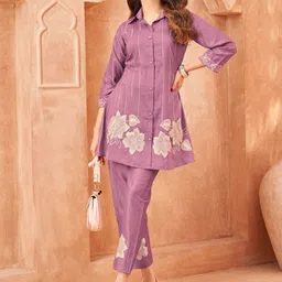 AUTUMN LANE Floral Printed Shirt Collar Tunic With Trouser-picture-20
