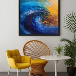 999Store Blue & Yellow 1 Piece Canvas Other Wall Paintings-image-42