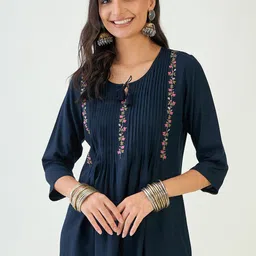 Anouk Women Floral Printed Three-Quarter Sleeves Top-image-34