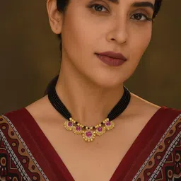 COLOUR OUR DREAMS Women Maharashtrian Tanmaniya marathi Mani Mala Thushi Mangalsutra-picture-35
