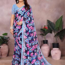 Moda Rapido Floral Printed Saree With Unstitched Blouse Piece-picture-26