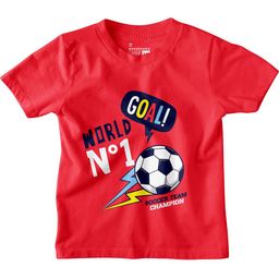 BonOrganik Boys Typography 3 Printed Applique T-shirt-image-13