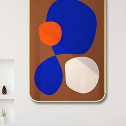 SAF Brown & Blue Abstract Wooden Wall Art-image-43