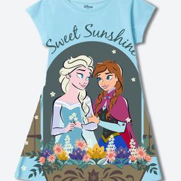 Wear Your Mind Girls Frozen Printed Extended Sleeves T-shirt Dress-image-92