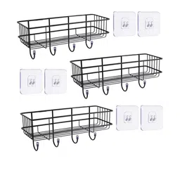 Wall Mount Self-Adhesive Storage Basket-41