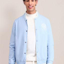 U.S. Polo Assn. Men Brand Logo Polyester Reversible Varsity Jacket-image-71